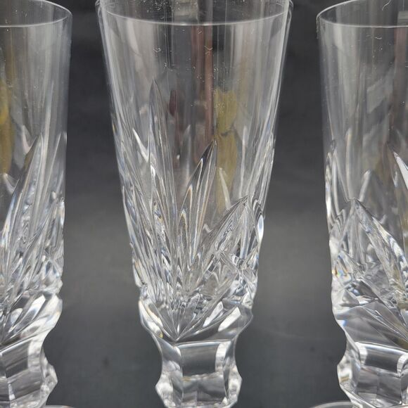 Set Of 3 Vtg Mikasa Crystal EMPEROR Water/Wine Goblet Stems Discontinued Rare main image 3